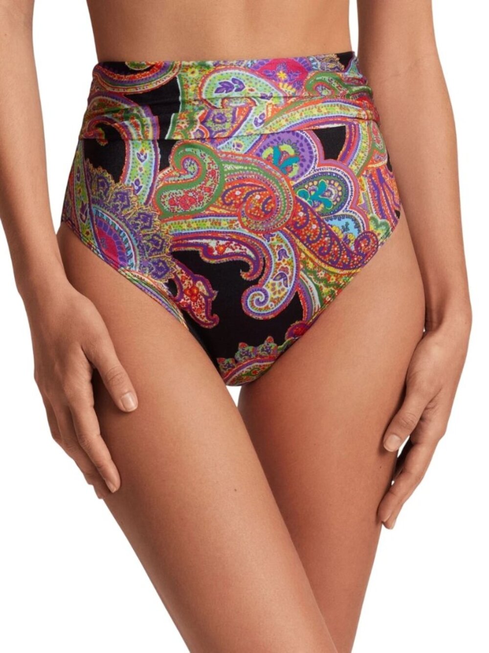 NWT Lauren Ralph Lauren Paisley High Waist Bikini Bottoms
